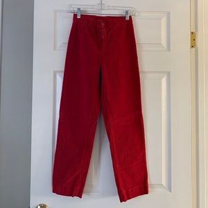 Brandy Melville red corduroy pants